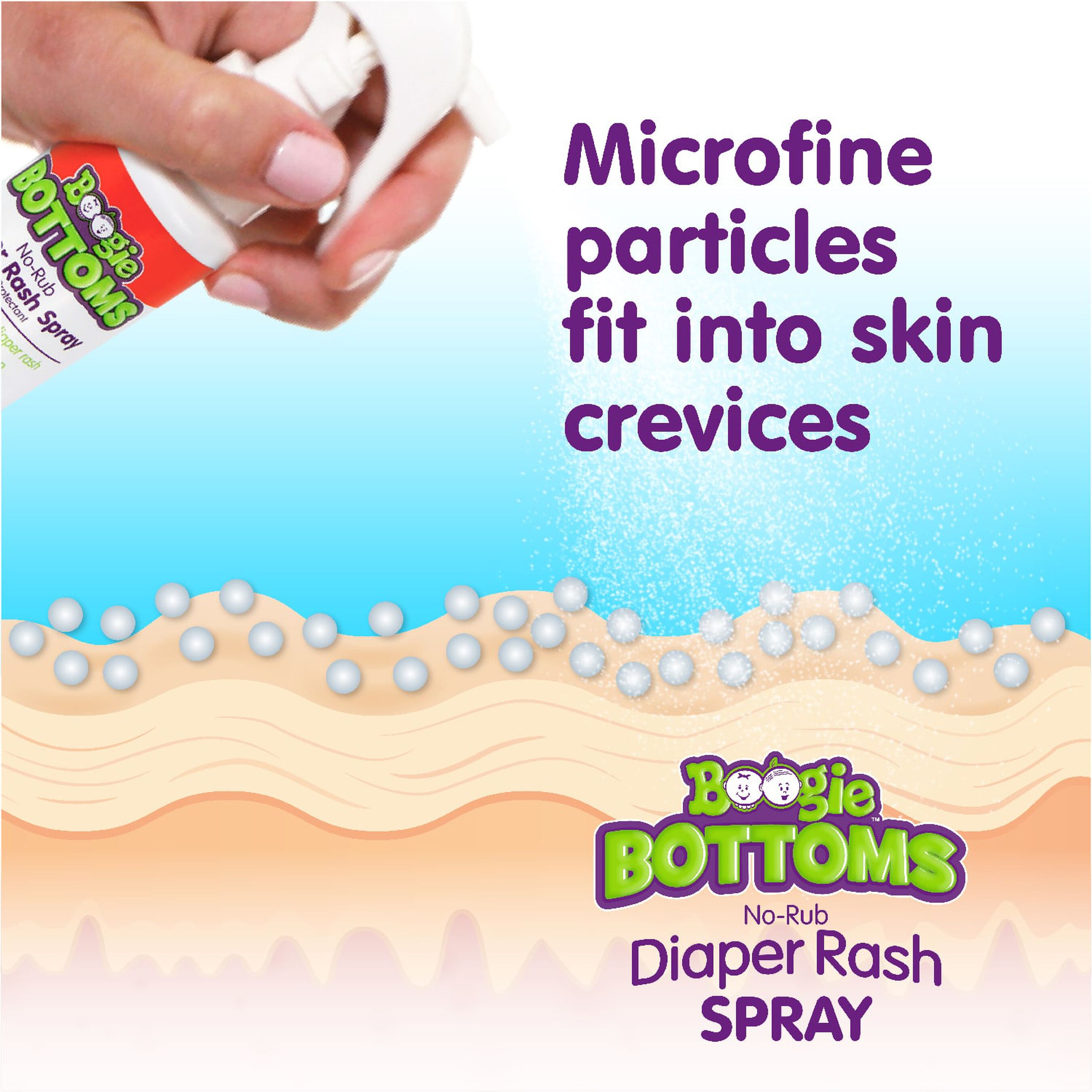 Boogie Bottoms NoRub Diaper Rash Pump Spray, 1.7 oz